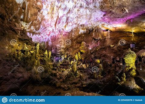 Colorful Underground Prometheus Cave Formations Imereti Region Of