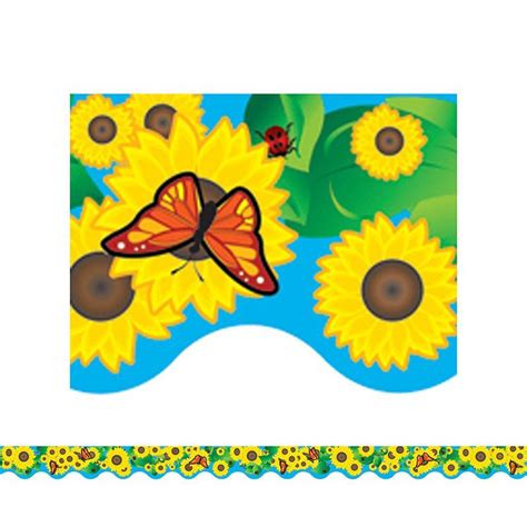 Sunflowers Border Trim Teacher Created Resources Classroom Themes