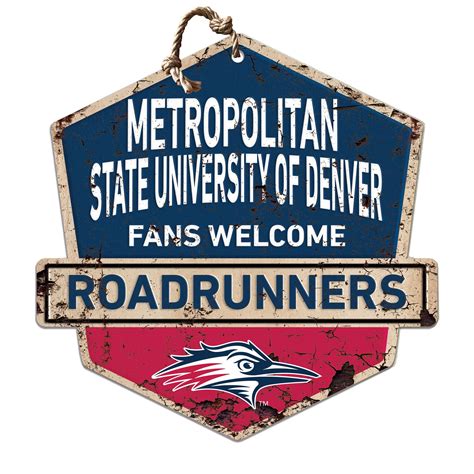 Msu Denver Roadrunners 20 X 20 Fans Welcome Badge Sign
