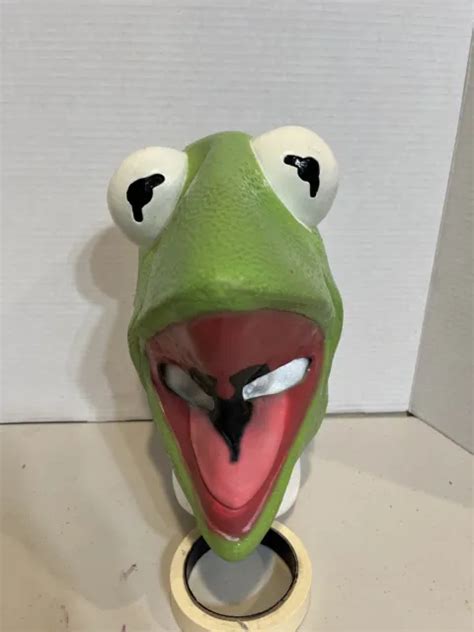 Vintage Kermit The Frog Muppets Studio Latex Mask Halloween Costume
