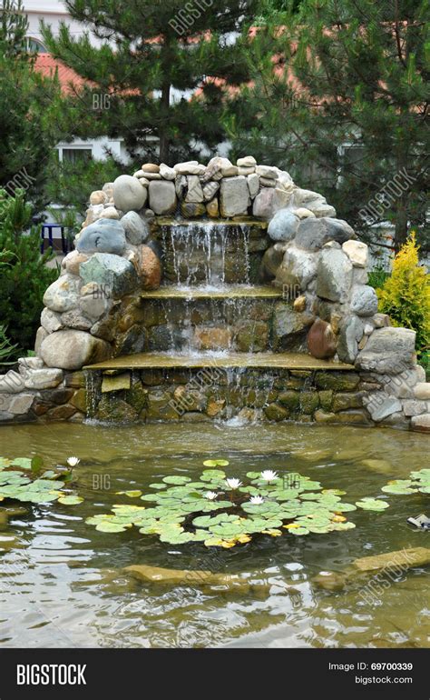 Landscaping Pond Image And Photo Free Trial Bigstock