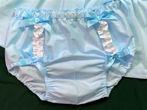 Adult Baby Sissy Littles Abdl Baby Blue Ruffle Diaper Cover Etsy