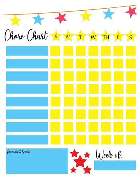 Chore Chart Responsibility Chart Kids Reward Chart Weekly | Etsy in 2021 | Reward chart kids 