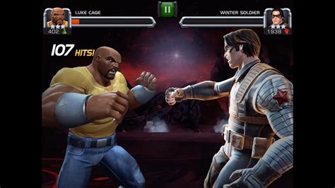 Luke Cage Vs Winter Soldier Marvel Contest Of Champions Youtube