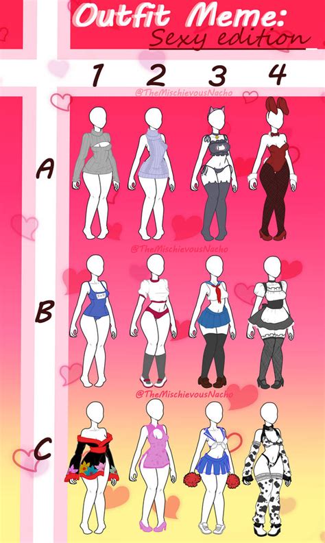 Outfit Meme Sexy Edition By Themischievousnacho On Deviantart