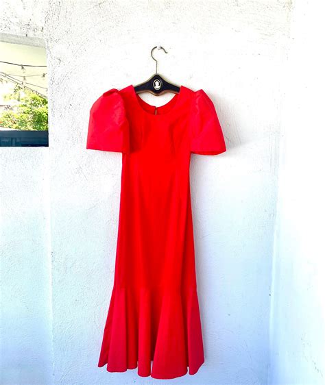 Vintage 60s Hawaiian Dress Red Hot Puff Sleeve Hawaii Muumuu Etsy Dress Clothes For Women