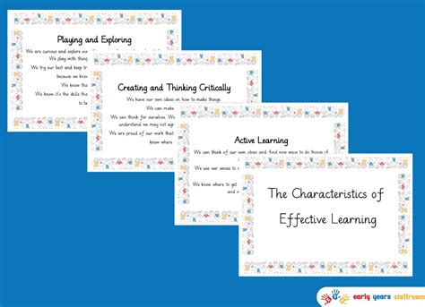 Characteristics Of Effective Learning Posters Early Years Resource