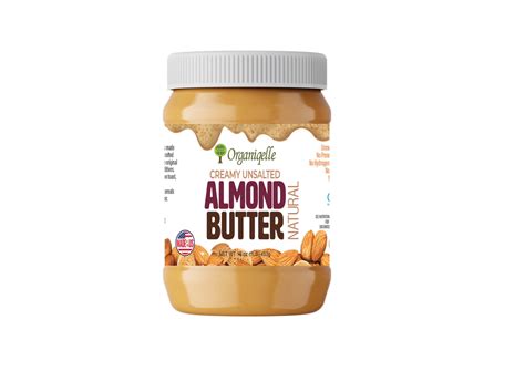 Natural Creamy Almond Butter Organiqelle