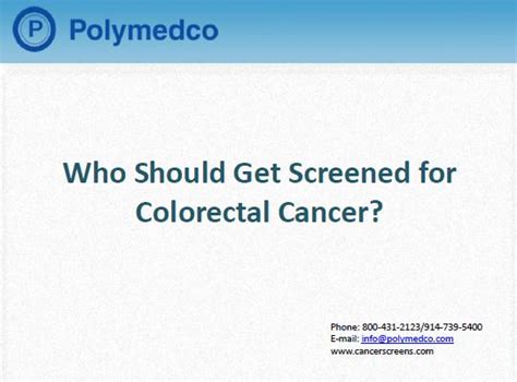 Who Should Get Screened For Colorectal Cancer
