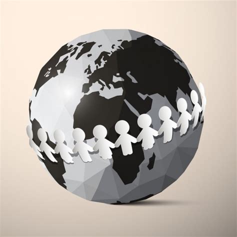 People Holding Hands Around Globe Stock Vector Image By ©mejn 37834719