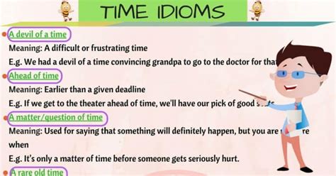 Common English Idioms Related To Time Idioms And Their Meanings