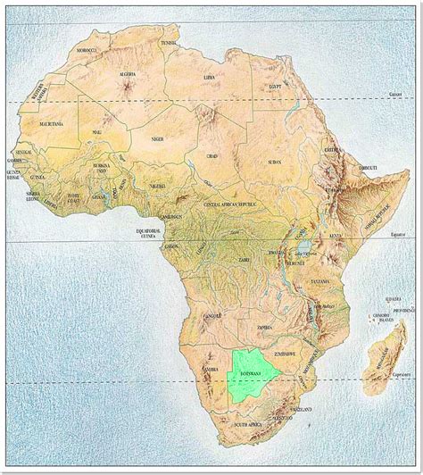 African Topographical Map