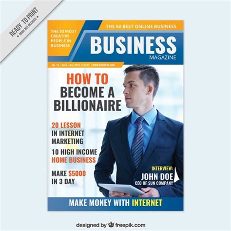 Business Magazine Cover Design Vector Free Download