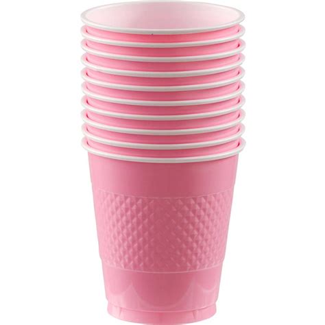 Plastic Cups 20 Pack 12 oz - New Pink | BIG W