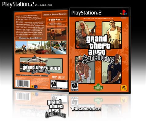 Grand Theft Auto San Andreas Playstation 2 Box Art Cover By Thequicktech
