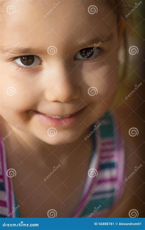 Close Up Portrait Of A Beautiful Little Girl Stock Image Image Of
