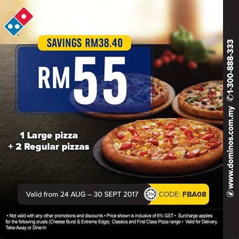 3 regular pizzas for rm40. Domino's Malaysia Merdeka Day Domino's Coupon Promotion ...