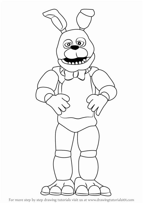 Spring Bonnie Coloring Pages Best Of Step By Step How To Draw Bonnie