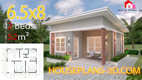 House Plans 65x8 With 2 Bedrooms Shed Roof Samphoas Plan