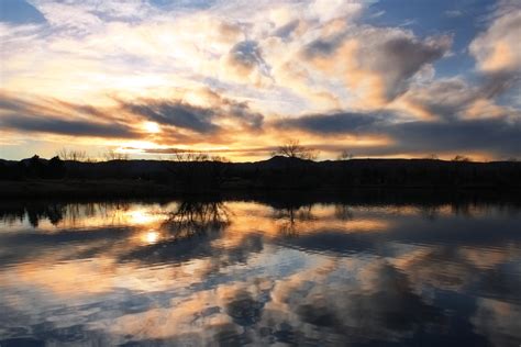 Sunset Reflected in Water of Lake Picture | Free Photograph | Photos Public Domain