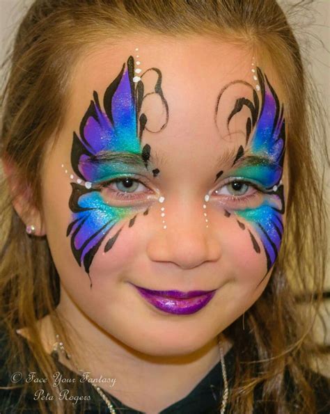 Purple Butterfly Face Painting Ideas