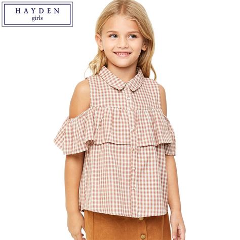 Hayden Girls Ruffle Shirt Kids Summer Clothes 2017 European Designer
