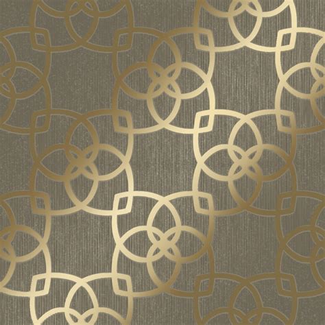 Precious Silks Marrakesh Wallpaper Warm Grey Gold