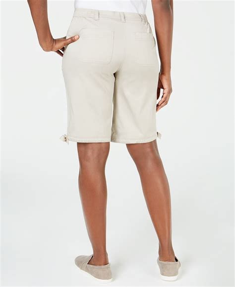 Karen Scott Petite 12 Inch Tie Hem Shorts Created For Macys And Reviews
