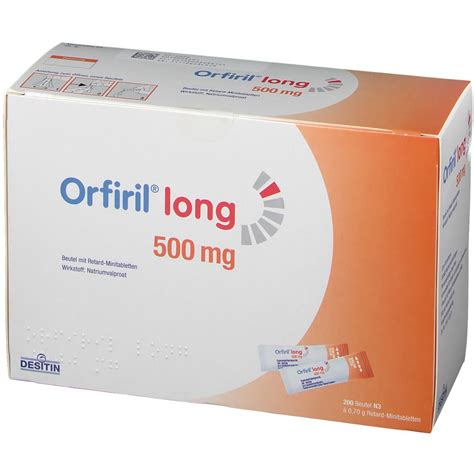 Orfiril retard, orlept, orlept sf. Orfiril long 500 mg Retardtabl. 200 St - shop-apotheke.com