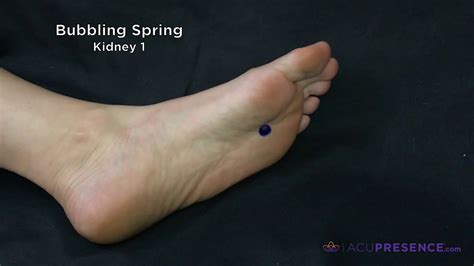 Kidney 1 Bubbling Spring Acupresence® Point Location Series Youtube