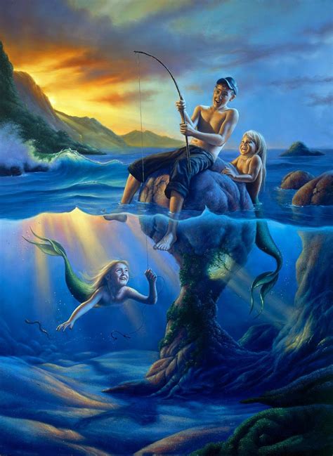 Jim Warren Mermaid Art Mermaid Pictures Surrealism Painting