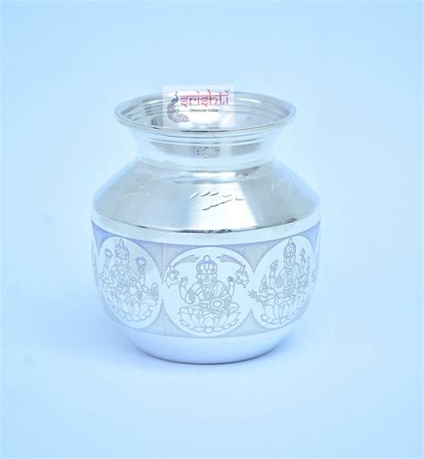 Shop Pure Silver Ashtalakshmi Kalash 90 Gms