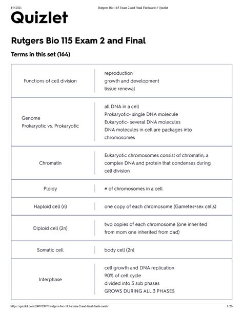 Rutgers Bio 115 Exam 2 And Final Flashcards Quizlet Rutgers Bio 115