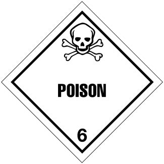 Hazard Class Poisonous Materials Worded High Gloss Label Icc