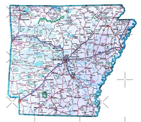 Arkansas Roadmap By Havocgirl Redbubble
