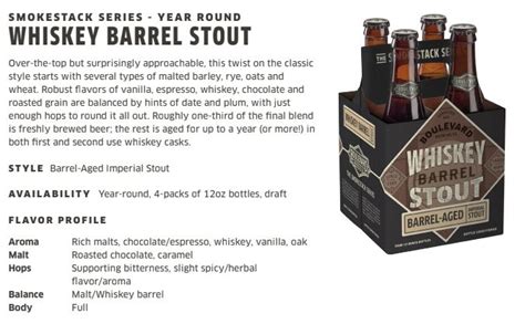 Boulevard Whiskey Barrel Stout Shore Point Distributing Company Inc