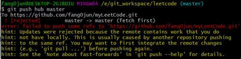 Solve Git Push Error Hint Updates Were Rejected Because The Tip Of Your Current Branch Is