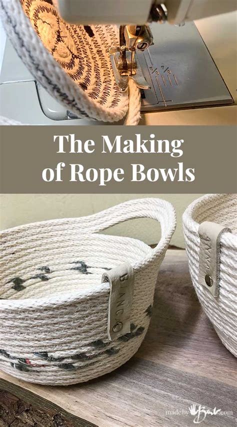 The Making Of Rope Bowls Made By Barb Simple Step By Step Tutorial