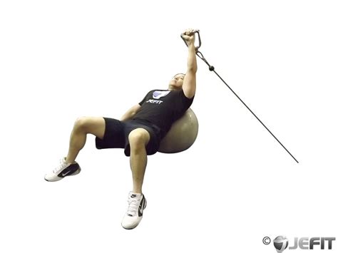 Cable One Arm Press On Exercise Ball Exercise Database Jefit Best