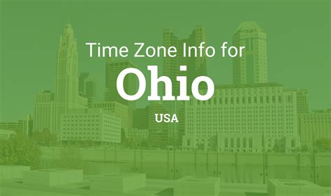 Time Zones In Ohio United States