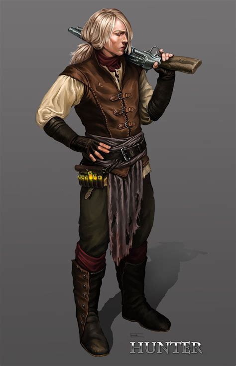 Hunter Concept Male Steampunk Characters Fantasy Character Design