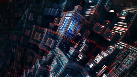 Download 3840x2160 wallpaper fractals, dark, cubes ...
