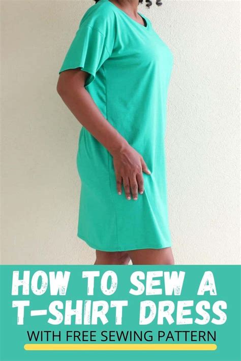 How To Sew A T Shirt Dress With Free Sewing Pattern T Shirt Sewing