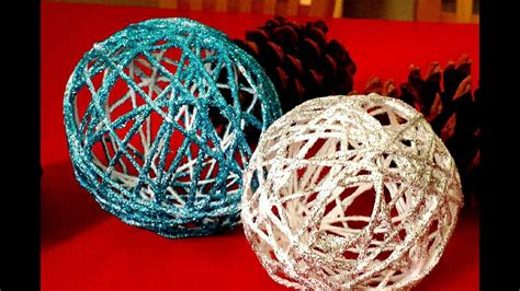 How To Make Yarn Ornaments Diy String Ornaments Youtube