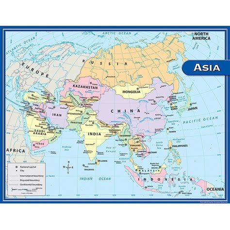 National Geographic Maps Folded Maps Asia Map Map Skills Classroom