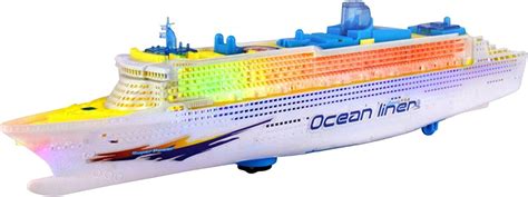 Abonda Cruise Ship Toy Colorful Ocean Liner Cruise Ship Boat Electric