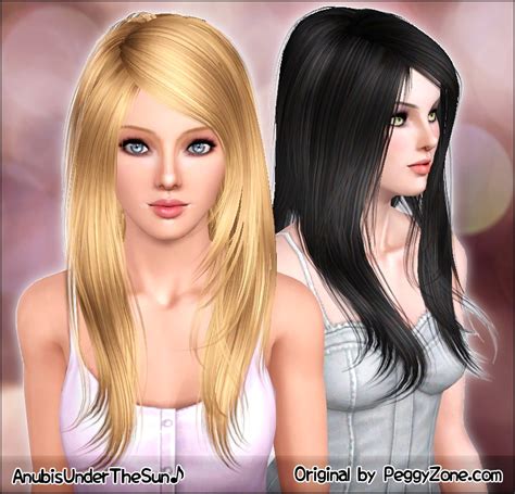 Nice And Smooth Peggy S Hairstyle Retextured By Anubis Sims 3 Hairs