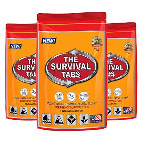Survival Tabs 1 Day Food Supply 12 Tabs Emergency Food Ration Survival