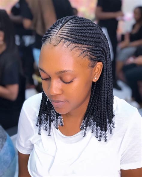 Straight Up Hair Style With Beads 17 Best Ghana Weaving Styles Braids Hairstyles For 2020 Instead Of Classic Box Braids Supermodel Jourdan Dunn Edged Up Her Style By Incorporating