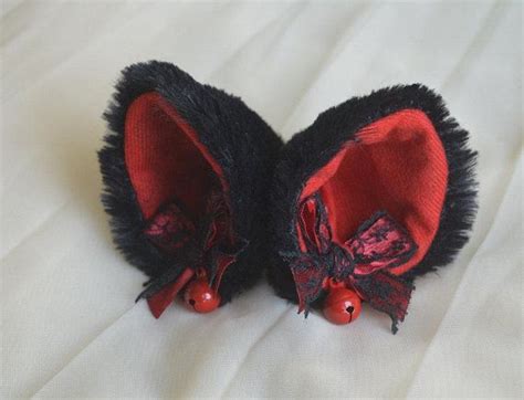 Made To Order Kitten Play Clip On Cat Ears With Bow And Bell Etsy